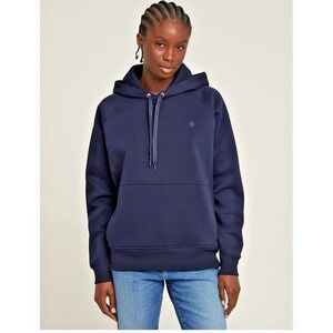 G-Star RAW Women Size Large Premium Core Hoodie 2.0 Full-Zip Osaka Blue Fleece‎